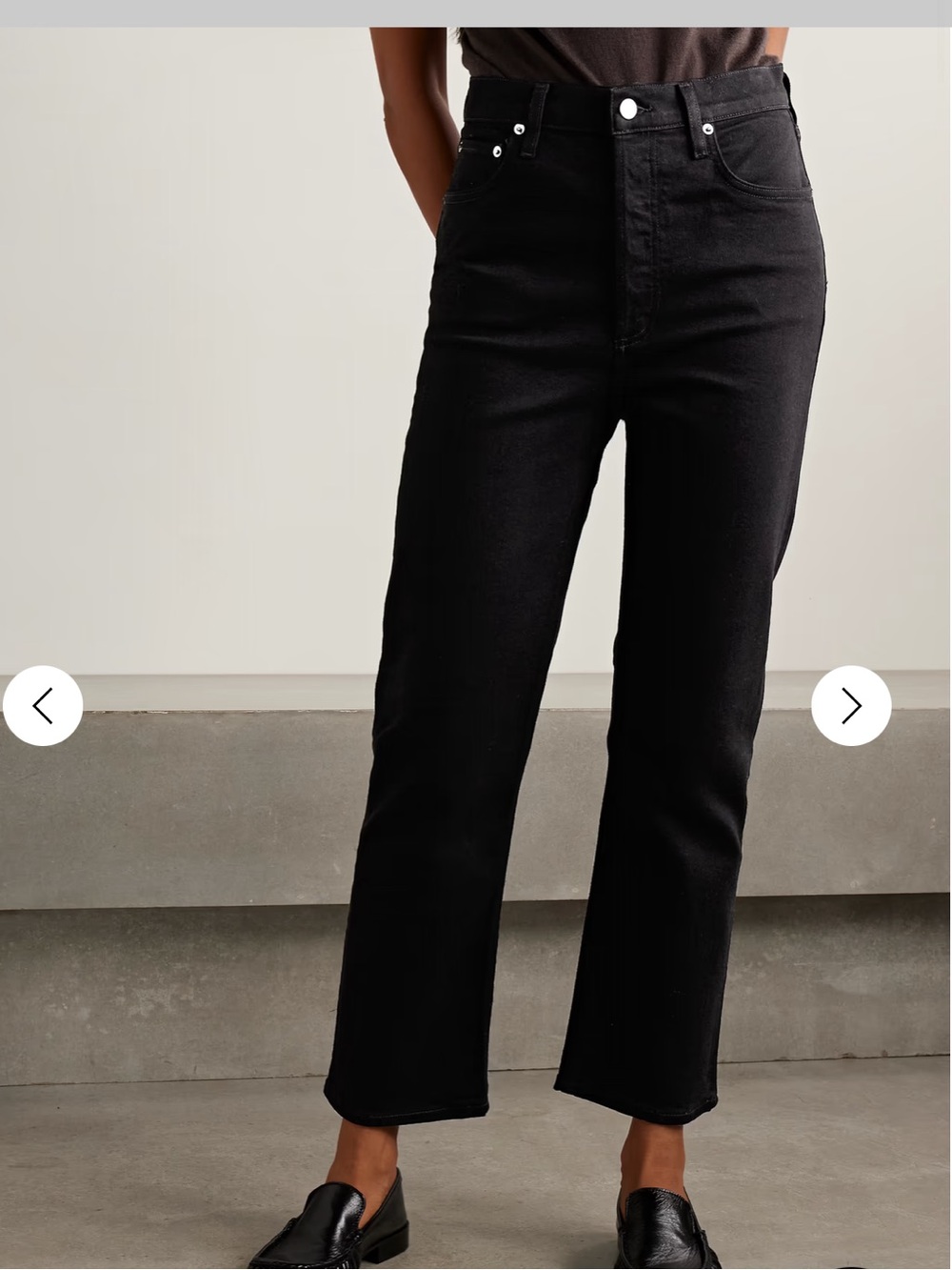 Agolde 90s pinch black jeans straight leg high rise loose fit crop ankle 30